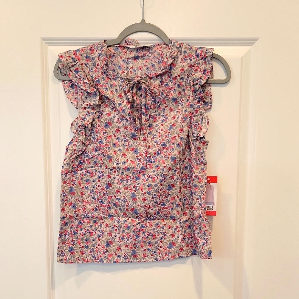 BB Dakota Floral Ruffle Top Bohemian Fairycore XS  NWT